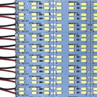 แถบ LED สองแถวแสงรางไฟแข็งแอลอีดี Led 50ซม. DC 12V 24V 144ดวง/ม. 5730 5630 Superbright อบอุ่นเย็นสีขาว10ชิ้น