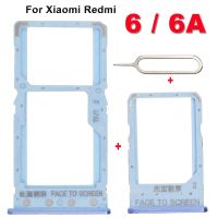 1ชุดช่องเสียบซิมการ์ดใหม่เอี่ยมที่ใส่ถาดสำหรับ Redmi 6 6A ถาดใส่ซิมคอนเทนเนอร์อะไหล่อะแดปเตอร์ชิ้นส่วน