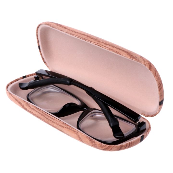 แบบพกพาลายไม้ฮาร์ดตาแว่นตากรณีกล่องแว่นตาแว่นกันแดดป้องกันกระเป๋า