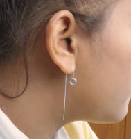 ต่างหูวงกลม7มิล / ต่างหูเงินแท้ 92.5% สไตล์เรียบๆ ใส่ติดหูได้ทุกวัน สําหรับผู้หญิง ต่างหูเงินแท้ 100 Major Silve