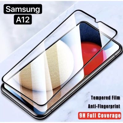 ส่งจากกรุงเทพ เก็บเงินปลายทาง ฟิล์มกระจกเต็มจอ&nbsp;Samsung galaxy A12 ฟิล์มกระจกนิรภัย ฟิมขอบดำ ฟิล์มกันกระแทก For Samsung A12