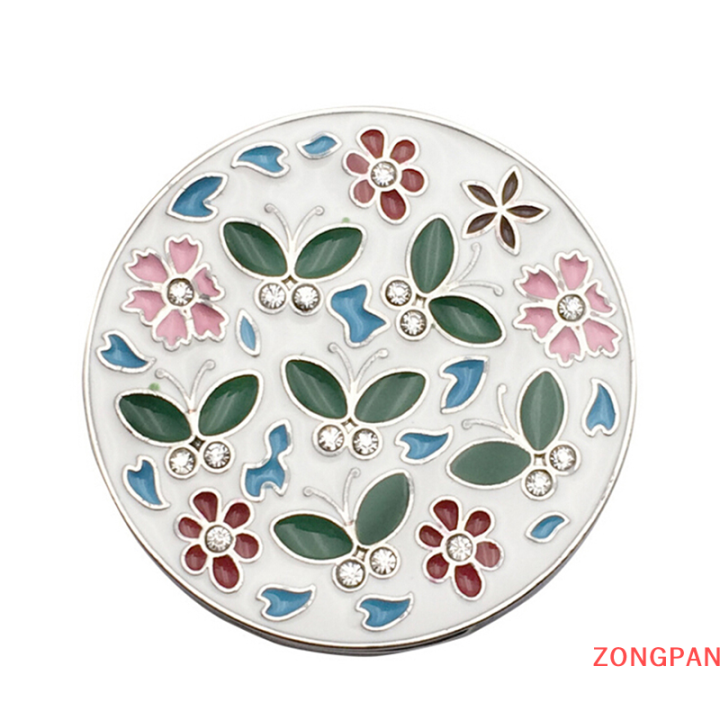 zongpan-กระเป๋าถือกระเป๋าพับได้-กระเป๋าโท้ทที่แขวนกระเป๋ากระเป๋าโลหะรูปทรงดอกไม้ที่ใส่ที่แขวนกระเป๋ากับโต๊ะ