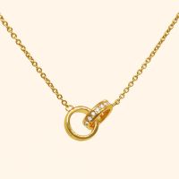 Shependence สร้อยคอแหวนคริสตัลอินฟินิตี้ (Crystal Infinity Ring Necklace)