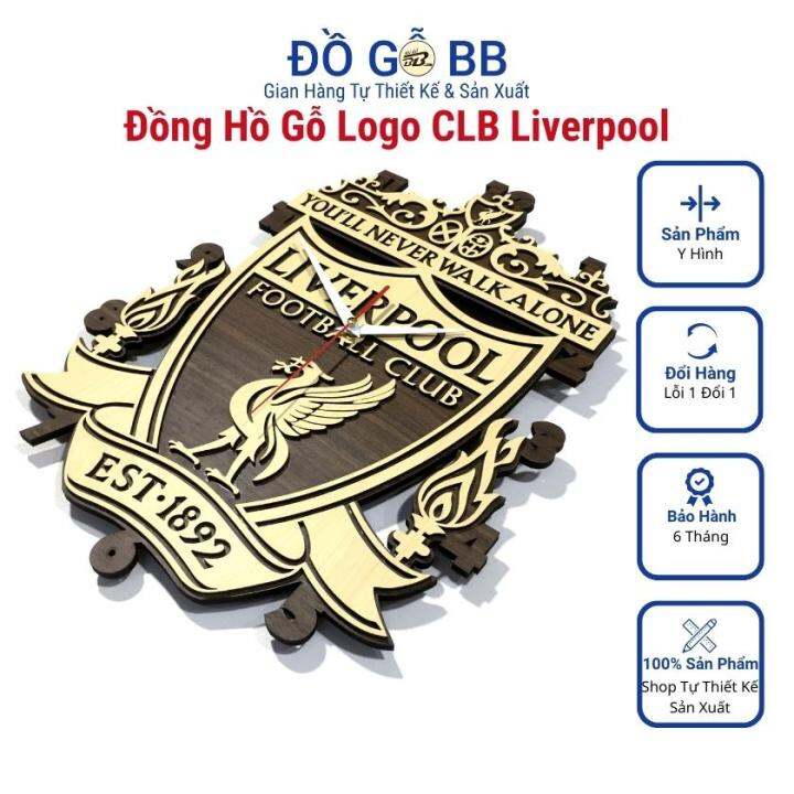 Đồng hồ tranh logo LIVERPOOL LIVER THE KOP treo tường decor bóng ...