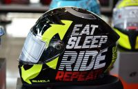 หมวกกันน็อค Bilmola Veloce - Eat Sleep Ride สีดำ