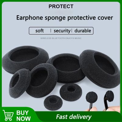 Foam Ear Pads Thicken Sponge Replacement Cushions Covers Earphones For Headphones 35mm 40mm 45mm 50mm 55mm 60mm 65mm Protection Wireless Earbud Cases
