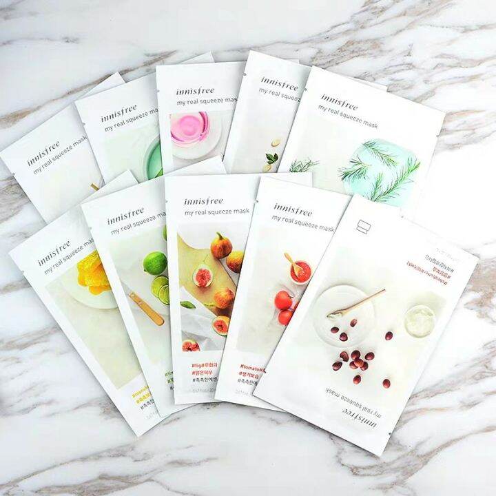 Ready Stock INNISFREE My Real Squeeze Mask Pack ( 18 Types To Choose