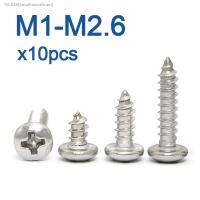 ❒ 10 pcs/lot Cross Recessed Round Head Tapping Screw M1 M1.2 M1.4 M1.5 M1.7 M1.8 M2 M2.2 M2.3 M2.5 M2.6 Stainless Steel Wood