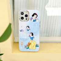 เคสโทรศัพท์มือถือลายการ์ตูนเจ้าหญิงหิมะสีขาวสวยสำหรับ iPhone 14 Pro Max 13 Pro Max ฝาหลังซิลิโคนแบบนิ่มสำหรับ iPhone 12 Pro Max 11