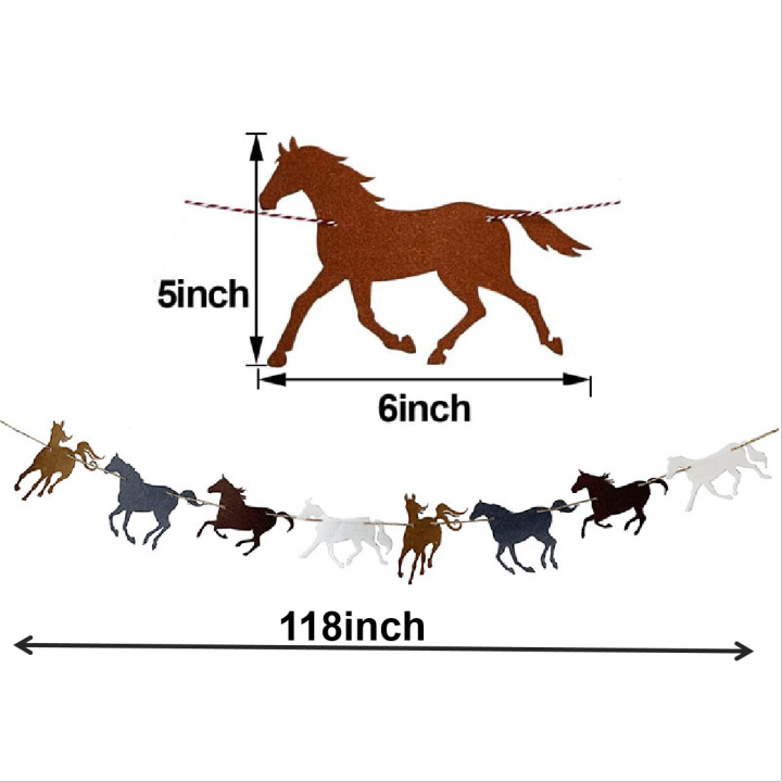 ปาร์ตี้พวงมาลัยธงราวแข่งม้าสำหรับตกแต่งวันเกิดงานเลี้ยงสมรสแข่งม้า-hcz37101แบนเนอร์สายรุ้งประดับ