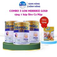 COMBO 3 Lon Sữa Bột Merrikiz Pedia Gold tặng hộp siro CÁ MẬP