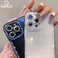 Luxury Crystal Diamond Bumper Clear Case for iPhone 14 13 12 11 Pro Max X XR XS 7 8 Plus Soft Transparent Shiny Silicone Cover