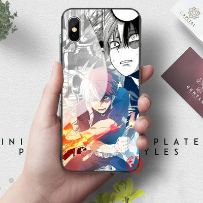 My Hero Academia โทรศัพท์มือถือกระจกเทมเปอร์,เคสสำหรับ Apple Iphone 11 12 Mini 13 Pro Max 6 7 Plus 8 X Max XR Samsung Galaxy S9 S10 + Huawei P20คู่