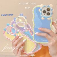 ?Hot Sale? Compatible For iPhone 14 13 12 11 Pro Max 8 7 Plus X Xs SE2020 Xr Xs Max 6 6s Plus Cute Cartoon Fashion Little Monster Lens Wavy Edge Phone Case TPU Soft Back Cover