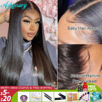 30 Inch 5x513x4 HD Transparent Lace Wigs Straight HD Lace Frontal Wigs 360 Lace Front Human Hair Wigs 6x6 Closure Wig Ashimary