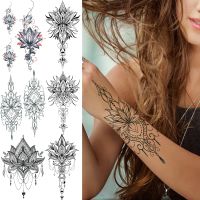 hot！【DT】✾  Temporary Fake Jewelry Chains Abstract Tatoo Sticker Transfer