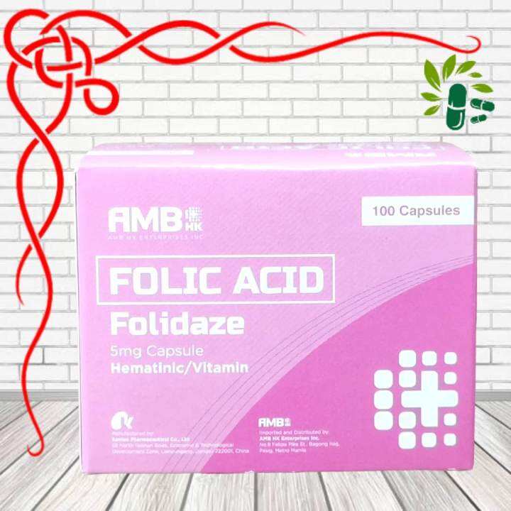 Folidaze Folic Acid 100 Capsules Lazada Ph