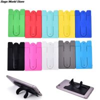 【CC】☂❍  1pcs Colors Card Holder Cell Colorful Fashion Adhesive Sticker Back Cover