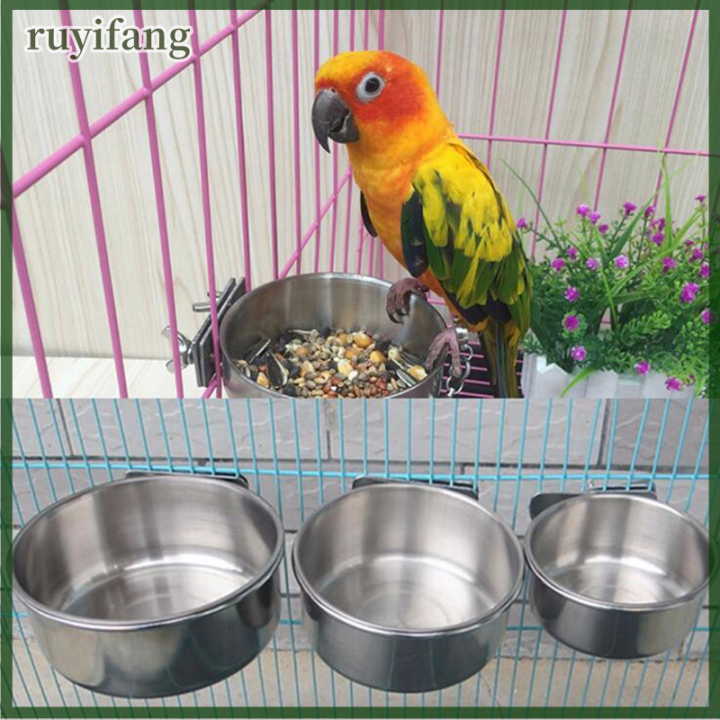 ruyifang-pet-hanging-bowl-สแตนเลสสุนัขและแมวให้อาหารอาหารนกชามกรง