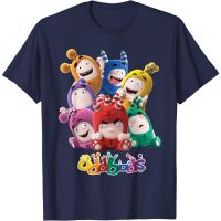 เสื้อยืดผ้าฝ้ายพรีเมี่ยม เสื้อยืด พิมพ์ลายตัวอักษร Oddbods All 7 ตัว