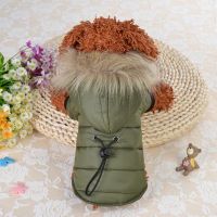 〖Love pets〗   pawstrip Outfits Warm Small Dog Clothes Winter Pet Dog Coat For Chihuahua Soft Fur Hood Puppy Jacket Clothing For Dogs Chihuahua