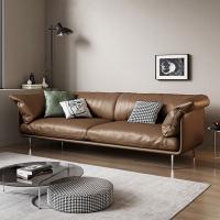 LUSSO Sofa โซฟา โซฟาหนังแท้ ทันสมัย Genuine Leather Sofa Recliner Italian Light Luxury Waterpoof Down Filling for Living javascript:Room