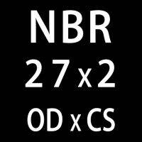 แหวนซีลแหวนกันรั่วน้ำมันหนา Od21/22/23/24/25/26/27/28/29/30*2มม. 20ชิ้น/ล็อต O 2มม. วงแหวนยางรองโอริง Nbr(Od27Mm))