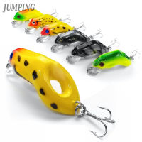 Hot Sale 5.5cm/8.9g Frog Fishing Lures With Treble Hooks Diving Depth 3 - 4 Feet Lifelike 3d Eyes Artificial Floating Bait