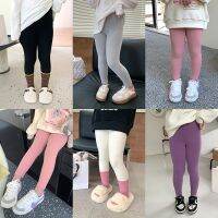 卐✢ Autumn Winter girls cotton 5 colors skinny pants Kids high elastic all-match casual leggings 1-8Y