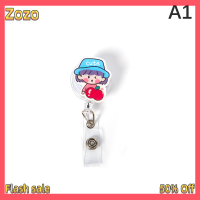 Zozo ✨Ready Stock✨ ที่ใส่บัตรประชาชนพับเก็บได้ลายการ์ตูนสุดสร้างสรรค์น่ารักหัวเข็มขัดง่ายต่อการดึง360ที่ครอบการ์ดแบบหมุนได้สไตล์อินสแตนซ์หัวเข็มขัดยืดหดได้