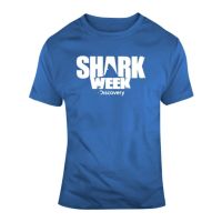 เสื้อยืดสีขาวเสื้อยืด พิมพ์ลาย Shark Week Discovery Channel 2022 สําหรับผู้ชายS-4XL