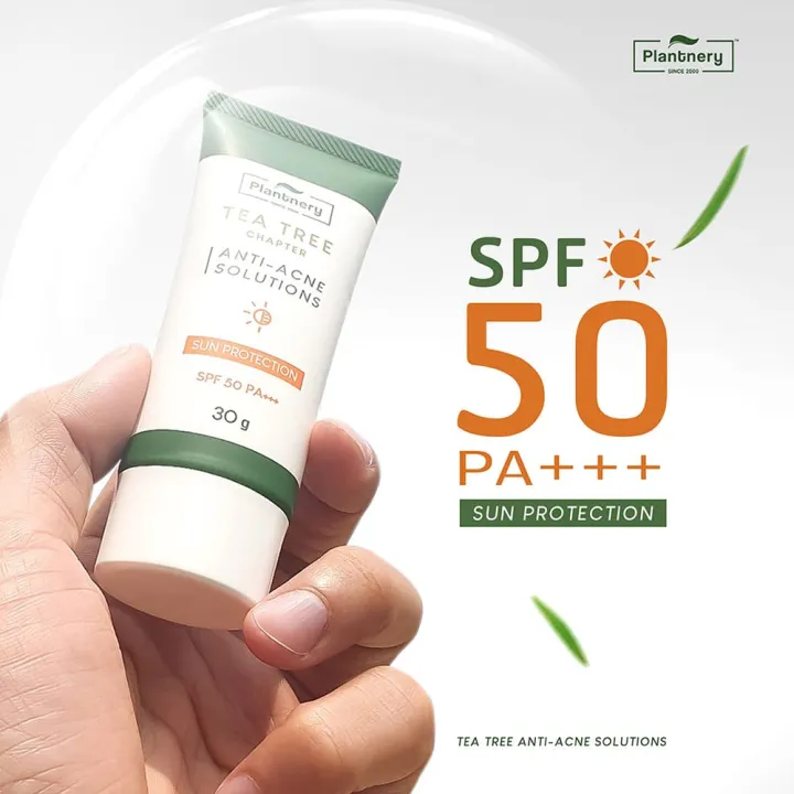 Plantnery Tea Tree Sunscreen Acne Oil Control SPF 50 PA+++ กันแดด ที ทรี ปริมาณ 30g สูตรควบคุมมัน [WeMall] img 3