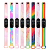 Graffiti Pattern Bracelet for Xiaomi Mi Band 3 4 5 6 Strap Cartoon Silicone Watch Band Strap for Xiaomi Miband 5 6 Watchband Smartwatches