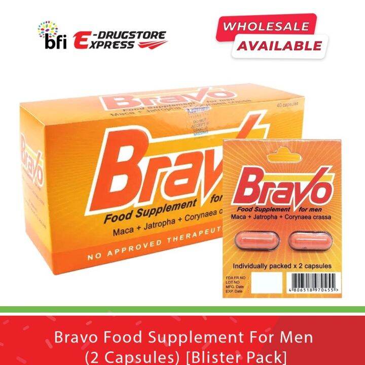 Bravo Food Supplement For Men 2 Capsule [Blister Pack] Lazada PH
