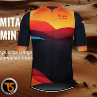 Cycling Jersey Men Team Black Orange Yellow Summer Short Sleeve Mountain MTB Road Desert Cool Outdoor Bike Clothing Wear Classic