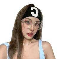 Winter outdoor Girls women casual hip hop headbands Soft hair band C letter sports headwear hats accessories