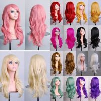 Omen Curly Wavy Wigs - Long Straight Cosplay Wigs Synthetic Heat Resistant Full Hair Wigs