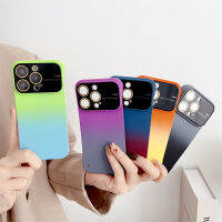 FELIXIO เคสมือถือไล่สีไร้กรอบหรูหราบางเฉียบสำหรับ iPhone 12 13 14 Pro Max Plus ป้องกันเลนส์รวมทุกอย่างฮาร์ดพีซีกันกระแทกปกป้องฝาหลัง