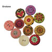 †Or 100x Mixed Vintage Colorful Flowers Wood Buttons Scrapbooking Sewing Craft 20mm