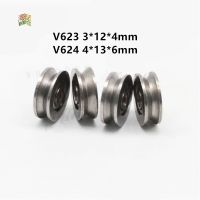 New Product 5Pcs/Lot V623ZZ V624ZZ Groove Roller Wheel Ball Bearings 3*12*4 Mm  4*13*6Mm  Embroidery Machine Pulley Bearing