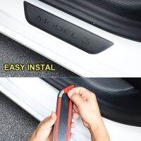 2Pcs Door Sill Decoration Wrap Cover Padel for Tesla Model 3 2021 Y Rear Door Sills Stickers Accessories  Protection Strip Cables