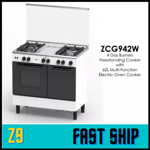 Zanussi 4 Burner Freestanding Gas Cooker with 62L Multi Function