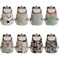 Kawaii Cartoon Animal Print Backpack For Women High Capacity Fashion Child School Bags For Teenage Girls Portable Cute Backpack