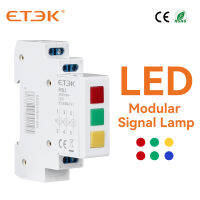 ETEK EKSL3 Din Rail Mount LED Modular สัญญาณสีแดงสีเขียวสีเหลืองสีฟ้า AC 220V 230V อุตสาหกรรม