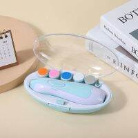 Baby Nail Grinder Electric Multifunctional Six Heads Mute Anti-clamp Newborn Nail Cutting Artifact Set