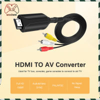 【คลังสินค้าพร้อม + COD 】ตัวแปลงวิดีโอ Hdmi เข้ากันได้กับ Rca Av Hd Video Adapter Hdmi-เข้ากันได้กับ Av สำหรับ Hdtv Vhs Vcr Dvd Recorder