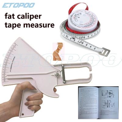 Hot Sale! Body Fat Caliper Plicometro (skin Fold Caliper) With Slim Guide Manual Bmi Calculator (bmi Body Measure Tape) - Calipers -