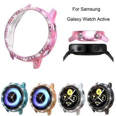 ℡☃ เคสบัมเปอร์เพชรหรูหราสำหรับ Samsung Galaxy Watch Active กันกระแทก Anti-fall เคสกันกระแทก