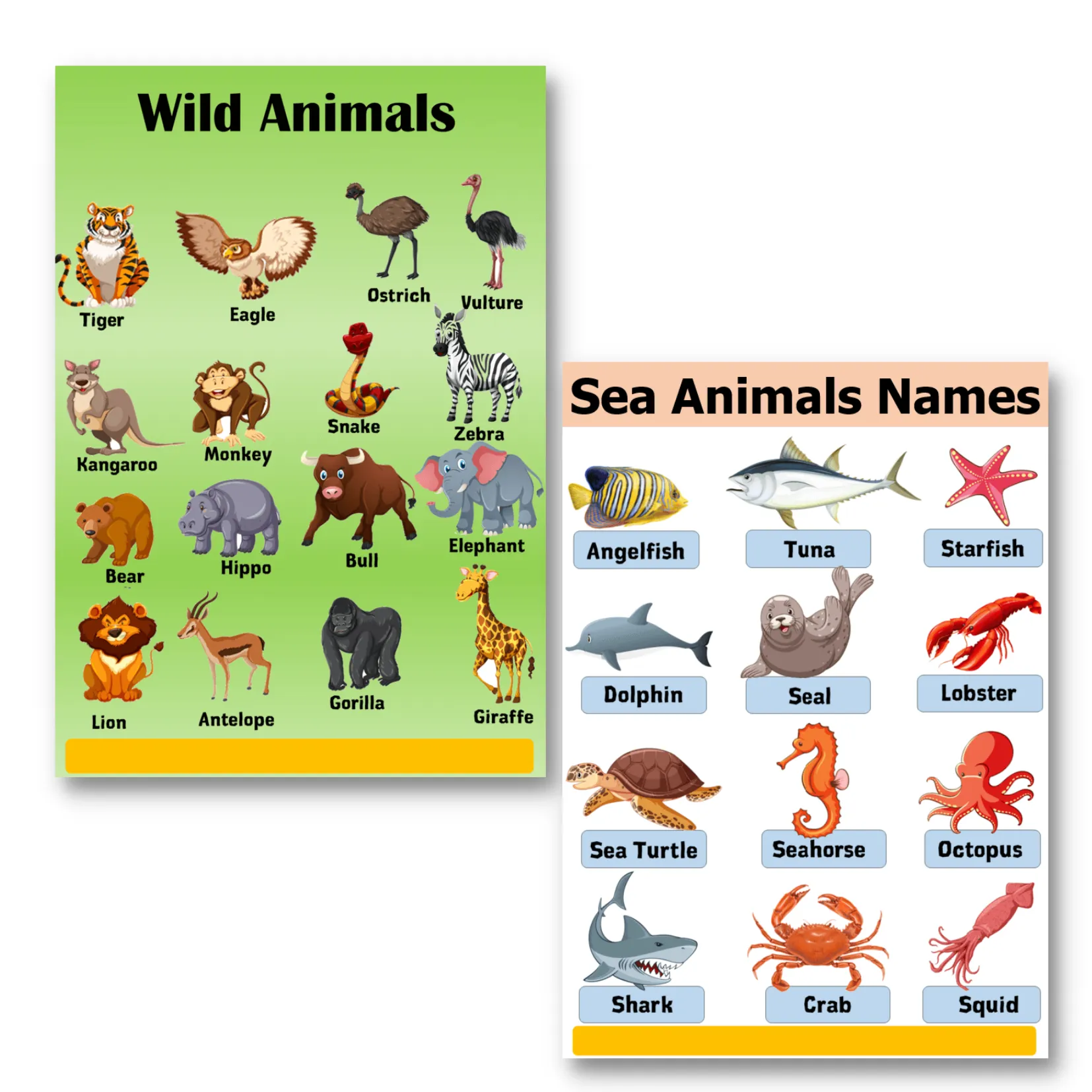 Laminated Animal Charts for Kids and Learners, Farm Animals, Domestic Animals, Sea Animals, Wild Animals | Lazada PH Laminated Animal Charts for Kids and Learners, Farm Animals, Domestic Animals, Sea Animals, Wild Animals | Lazada PH
