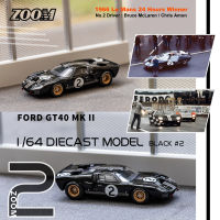 ** พรีออเดอร์ ** ซูม1:64 Ford GT40 Mk II 2 Top 3สีดำ ทองน้ำเงินโมเดลรถเหล็ก